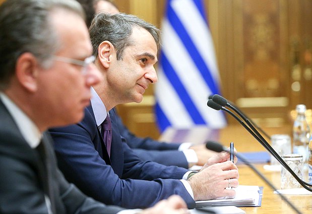 President of the New Democracy Party Kyriakos Mitsotakis