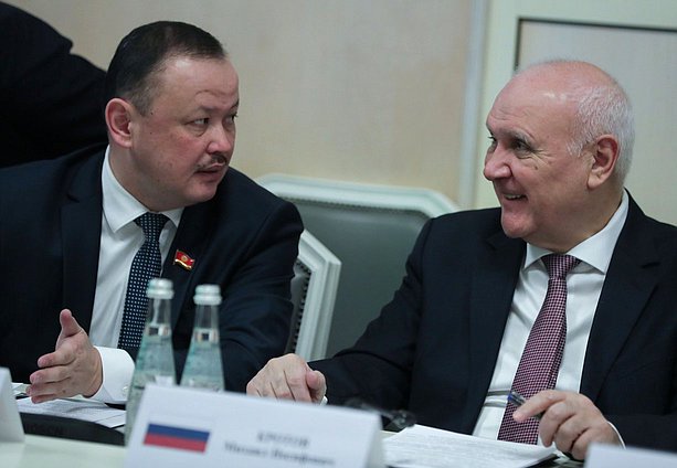 CSTO PA Deputy Executive Secretary — plenipotentiary envoy of the Federal Assembly of the Russian Federation Mikhail Krotov (right)