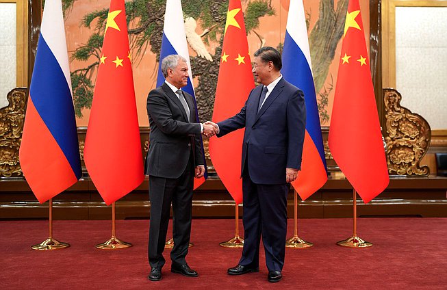 Chairman of the State Duma Vyacheslav Volodin and President of the People's Republic of China Xi Jinping