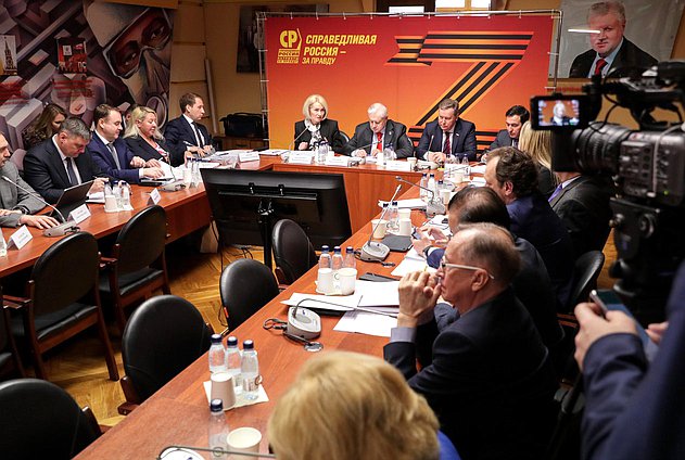 Встреча заместителя Председателя Правительства РФ Виктории Абрамченко с членами фракции «Справедливая Россия — За правду»