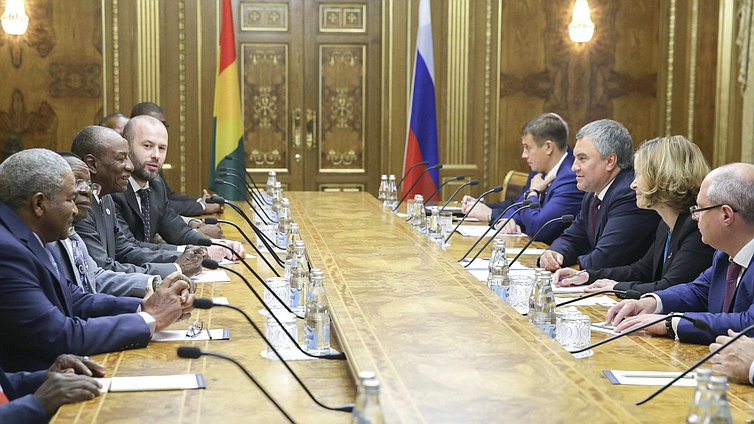 Встреча Председателя Государственной Думы Вячеслава Володина с Президентом Гвинейской Республики Альфой Конде