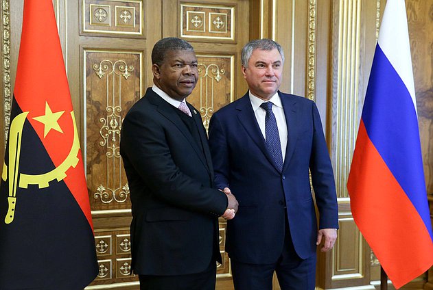 President of Angola João Lourenço and Chairman of the State Duma Viacheslav Volodin