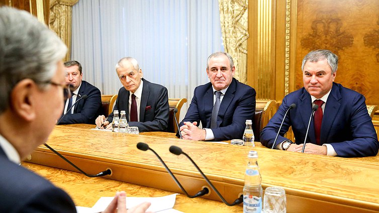 Chairman of the State Duma Viacheslav Volodin and Deputy Chairman of the State Duma Sergei Neverov