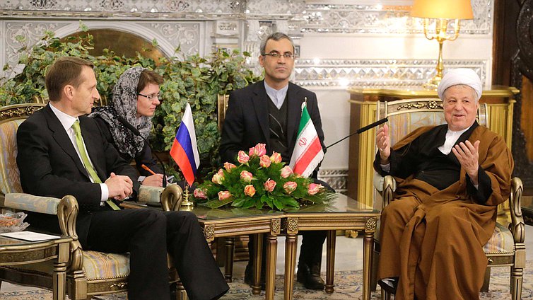 Второй день рабочего визита в Исламскую Республику Иран. Встреча с председателем собрания по определению целесообразности принимаемых решений Али Акбаром Хашеми-Рафсанджани.