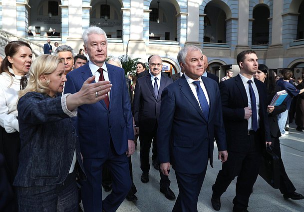 Председатель Государственной Думы Вячеслав Володин и мэр Москвы Сергей Собянин