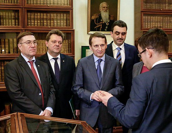 Рабочий визит Председателя Государственной Думы Федерального Собрания Российской Федерации С.Е.Нарышкина в Сибирский федеральный округ.
 Посещение Научной библиотеки Национального исследовательского Томского государственного университета.

