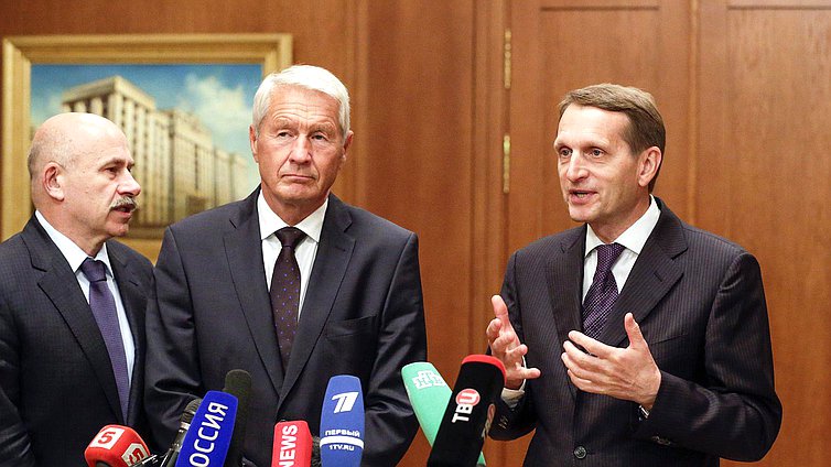   Встреча Сергея Нарышкина с Генеральным секретарём Совета Европы Турбьорном Ягландом.