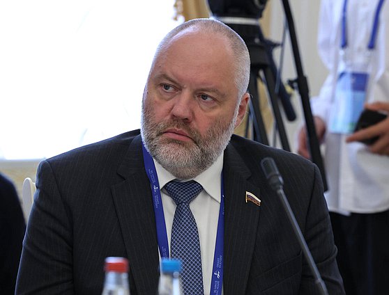 Первый заместитель Председателя Комитета по развитию гражданского общества, вопросам общественных и религиозных объединений, замещающий Председателя Комитета, Николай Новичков. Заседания секций Международного форума Союзного государства "Великое наследие - общее будущее"