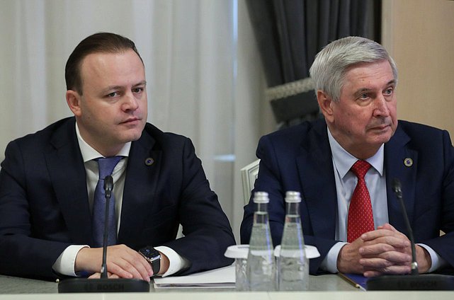 Deputy Chairman of the State Duma Vladislav Davankov and First Deputy Chairman of the State Duma Ivan Melnikov