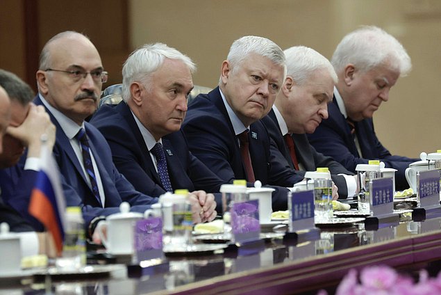 Meeting of Chairman of the State Duma Vyacheslav Volodin and Chairman of the Standing Committee of the National People's Congress Zhao Leji