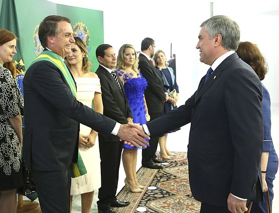 Президент Бразилии Жаир Болсонаро и Председатель Государственной Думы Вячеслав Володин
