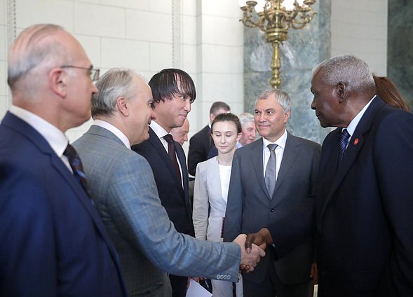Meeting of Chairman of the State Duma Vyacheslav Volodin and President of the National Assembly of People's Power and the Council of State of Cuba Esteban Lazo Hernández