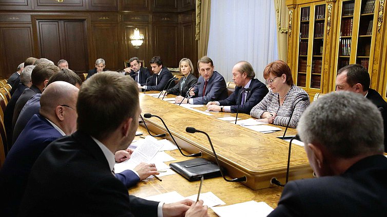   Заседание рабочей группы при Председателе Государственной Думы по законодательным инициативам в сфере инновационной политики.