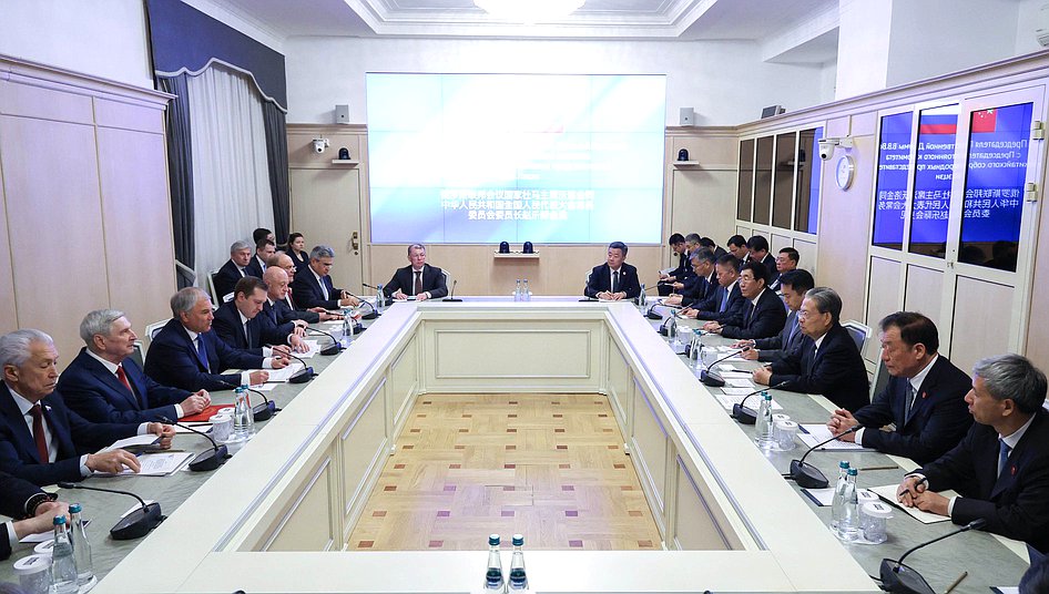 俄罗斯国家杜马主席维亚切斯拉夫·沃洛金会见了全国人民代表大会常务委员会委员长赵乐际
