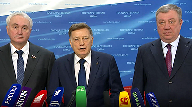 Пресс-подход представителей фракции «Единая Россия»