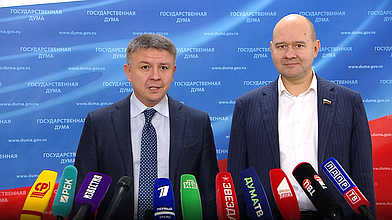 Пресс-подход представителей фракции «Новые люди»