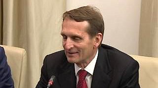 Встреча Председателя Государственной Думы Сергея Евгеньевича Нарышкина с лидером болгарской партии "Атака" Воленом Сидеровым в рамках IV Международного парламентского форума