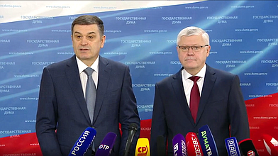 Пресс-подход представителей фракции «Единая Россия»