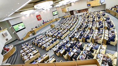 Выступление Спикера Нижней палаты Парламента Республики Индии Сумитры Махаджан на пленарном заседании Государственной Думы