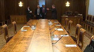 Встреча Председателя Государственной Думы Федерального Собрания Российской Федерации С.Е. Нарышкина с заместителем председателя фракции Левой партии в Бундестаге Федеративной Республике Германия В.Герке, 2.10.2015 г.