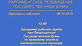 Заседание рабочей группы при Председателе Государственной Думы по правовому анализу законодательных процедур и принимаемых на Украине правовых актов