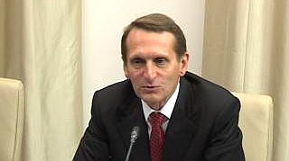 Встреча Председателя Государственной Думы Сергея Евгеньевича Нарышкина с Председателем Национального собрания Парламента Республики Зимбабве Джейкобом Френсисом Мудендой в рамках IV Международного парламентского форума