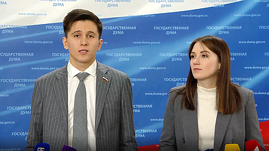 Пресс-подход представителей фракции «Новые люди»