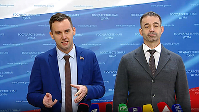 Пресс-подход представителей фракции «Новые люди»