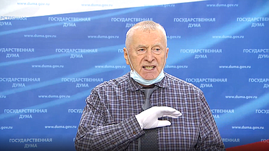Пресс-подход руководителя фракции ЛДПР Владимира Жириновского