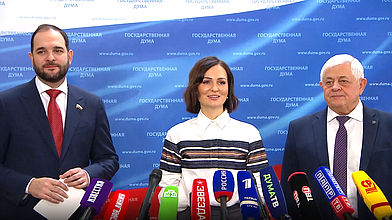 Пресс-подход представителей фракции «Единая Россия»