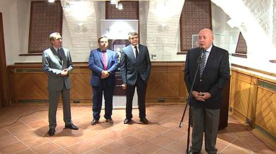 Церемония открытия выставки «Сундук Вяземского. Семейные реликвии первого председателя Русского исторического общества из собрания Государственного литературного музея».  09.08.2016 