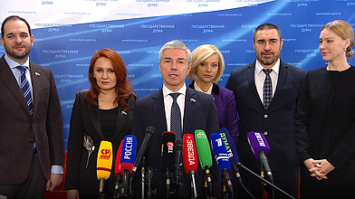 Пресс-подход представителей фракции «Единая Россия»