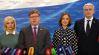 Пресс-подход представителей фракции «Единая Россия»