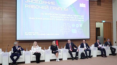 Заседание рабочей группы фракции «Справедливая Россия – За правду» по вопросам совершенствования законодательства в сфере информационного бизнеса и блогосферы