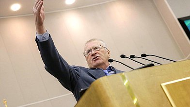 Выступление руководителя фракции ЛДПР Владимира Жириновского на дополнительном пленарном заседании Государственной Думы, посвященном отчету Правительства РФ