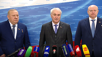 Пресс-подход представителей фракции «Единая Россия»