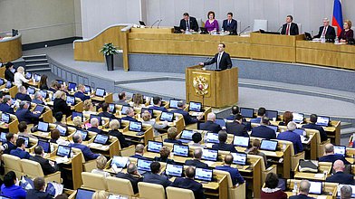 Дополнительное пленарное заседание Государственной Думы. Ежегодный отчет Правительства РФ