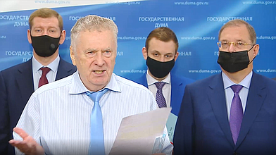 Пресс-подход руководителя фракции ЛДПР Владимира Жириновского
