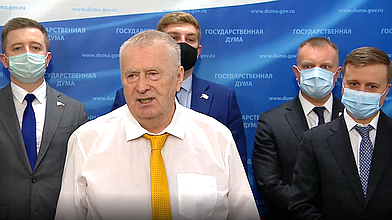 Пресс-подход руководителя фракции ЛДПР Владимира Жириновского