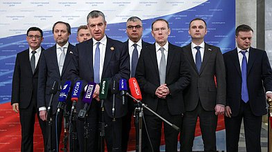 Пресс-подход руководителя фракции ЛДПР Леонида Слуцкого по итогам встречи с Председателем Правительства РФ Михаилом Мишустиным