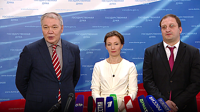 Пресс-подход по итогам расширенного заседания Комитета по делам СНГ, евразийской интеграции и связям с соотечественниками