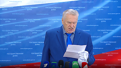 Пресс-подход руководителя фракции ЛДПР Владимира Жириновского