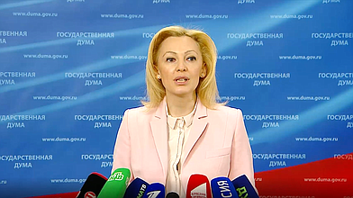 Пресс-подход заместителя Председателя ГД Ольги Тимофеевой (фракция «Единая Россия»)