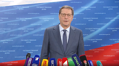 Пресс-подход заместителя Председателя ГД Александра Жукова