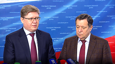 Пресс-подход депутатов фракции «Единая Россия»
