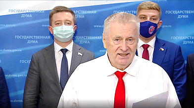 Пресс-подход руководителя фракции ЛДПР Владимира Жириновского