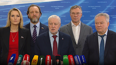 Пресс-подход представителей фракции "Справедливая Россия"