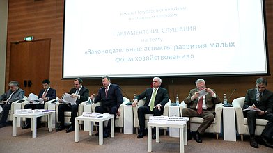 Парламентские слушания на тему «Законодательные аспекты развития малых форм хозяйствования»